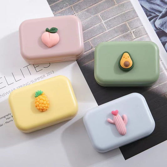 Cute fruit‑themed contact lens case
