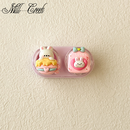Cute cartoon bear contact lens case.（random）