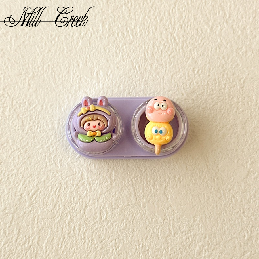 Cute cartoon bear contact lens case.（random）